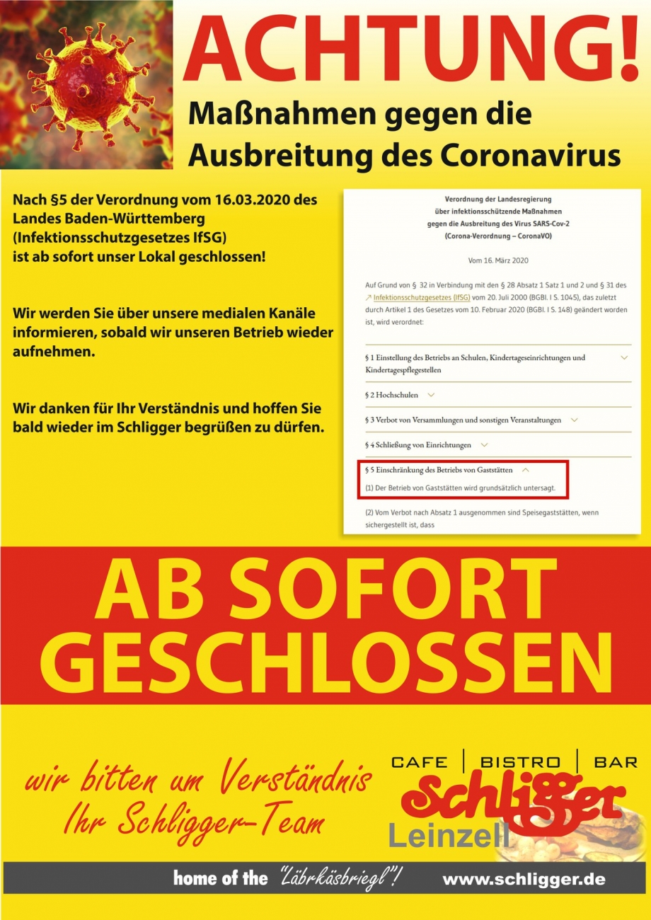 bistro-schligger news allgemein corona